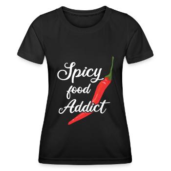 Chili-Pfeffer - Frauen Funktions-T-Shirt - Schwarz - Vorne - AI Model Female 172 light (172cm)