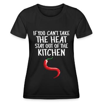 Chili-Pfeffer - Frauen Funktions-T-Shirt - Schwarz - Vorne - AI Model Female 172 light (172cm)