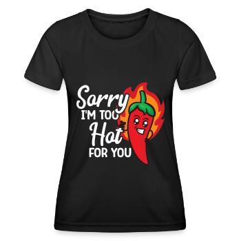 Chili-Pfeffer - Frauen Funktions-T-Shirt - Schwarz - Vorne - AI Model Female 172 light (172cm)