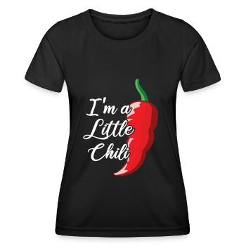 Chili-Pfeffer - Frauen Funktions-T-Shirt - Schwarz - Vorne - AI Model Female 172 light (172cm)