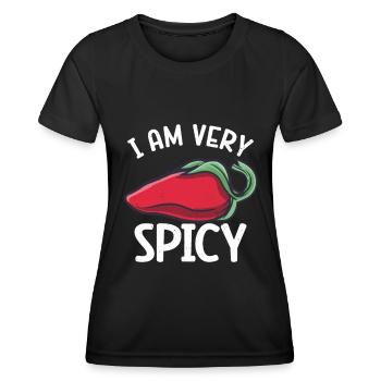 Chili-Pfeffer - Frauen Funktions-T-Shirt - Schwarz - Vorne - AI Model Female 172 light (172cm)