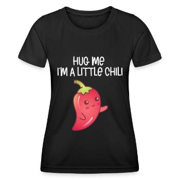 Chili-Pfeffer - Frauen Funktions-T-Shirt - Schwarz - Vorne - AI Model Female 172 light (172cm)