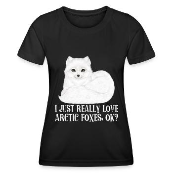 Amoureux du renard arctique - T-shirt sport Femme - noir - Devant - AI Model Female 172 light (172cm)