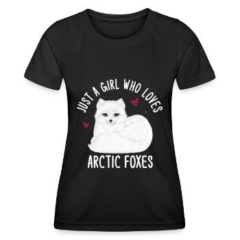 Amoureux du renard arctique - T-shirt sport Femme - noir - Devant - AI Model Female 172 light (172cm)