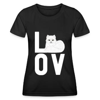 Amoureux du renard arctique - T-shirt sport Femme - noir - Devant - AI Model Female 172 light (172cm)