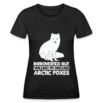 Amoureux du renard arctique - T-shirt sport Femme - noir - Devant - AI Model Female 172 light (172cm)