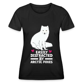 Amoureux du renard arctique - T-shirt sport Femme - noir - Devant - AI Model Female 172 light (172cm)