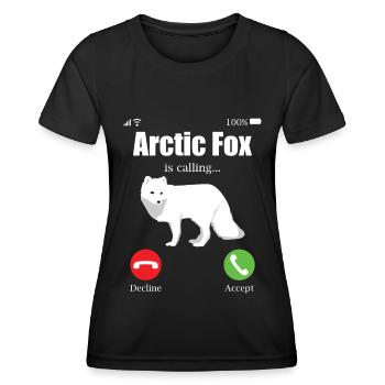 Amoureux du renard arctique - T-shirt sport Femme - noir - Devant - AI Model Female 172 light (172cm)
