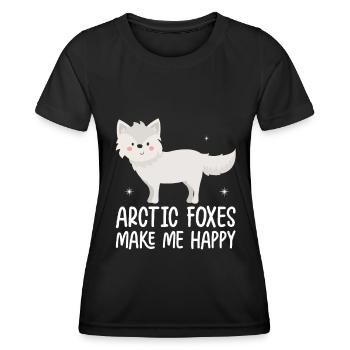 Amoureux du renard arctique - T-shirt sport Femme - noir - Devant - AI Model Female 172 light (172cm)