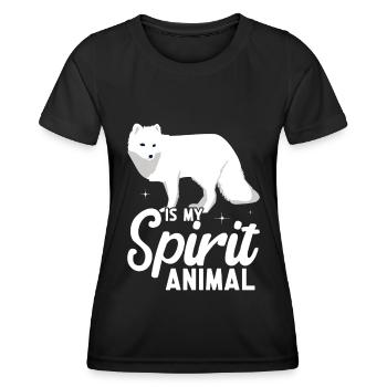 Amoureux du renard arctique - T-shirt sport Femme - noir - Devant - AI Model Female 172 light (172cm)