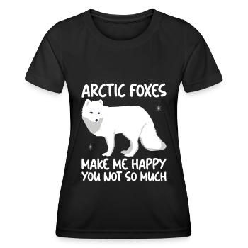 Amoureux du renard arctique - T-shirt sport Femme - noir - Devant - AI Model Female 172 light (172cm)