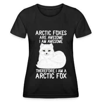 Amoureux du renard arctique - T-shirt sport Femme - noir - Devant - AI Model Female 172 light (172cm)