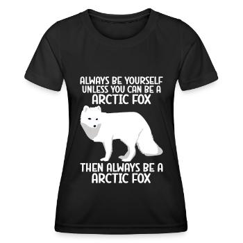 Amoureux du renard arctique - T-shirt sport Femme - noir - Devant - AI Model Female 172 light (172cm)