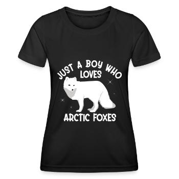 Amoureux du renard arctique - T-shirt sport Femme - noir - Devant - AI Model Female 172 light (172cm)