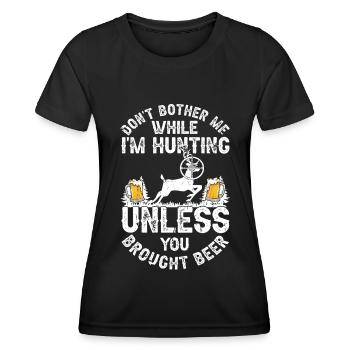 Hunting and beer - Women's Functional T-Shirt - black - Front - AI Model Female 172 light (172cm)