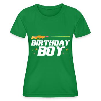 Birthday Children Laser Tag - Women's Functional T-Shirt - kelly green - Front - AI Model Female 172 dark (172cm)