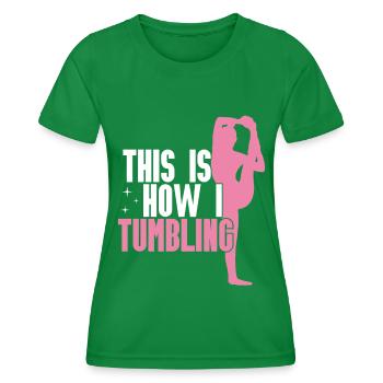 Stolpern - Frauen Funktions-T-Shirt - Kelly Green - Vorne - AI Model Female 172 dark (172cm)