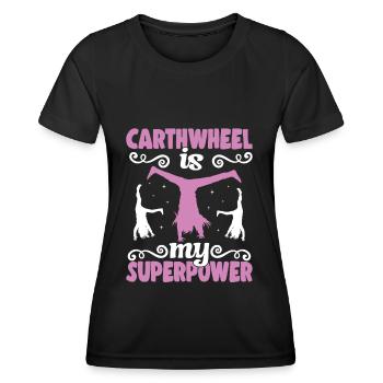 Wagenrad -Gymnast Stürzen - Frauen Funktions-T-Shirt - Schwarz - Vorne - AI Model Female 172 light (172cm)