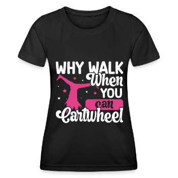 Wagenrad -Gymnast Stürzen - Frauen Funktions-T-Shirt - Schwarz - Vorne - AI Model Female 172 light (172cm)