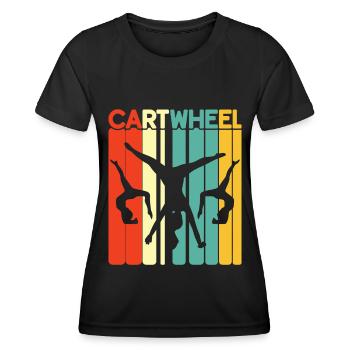Wagenrad -Gymnast Stürzen - Frauen Funktions-T-Shirt - Schwarz - Vorne - AI Model Female 172 light (172cm)