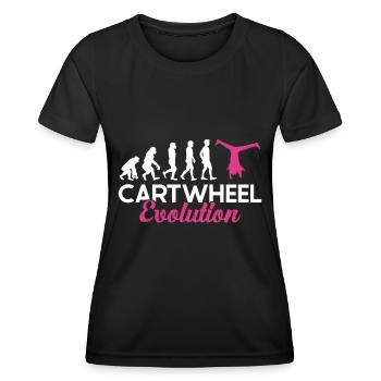 Wagenrad -Gymnast Stürzen - Frauen Funktions-T-Shirt - Schwarz - Vorne - AI Model Female 172 light (172cm)