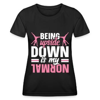 Wagenrad -Gymnast Stürzen - Frauen Funktions-T-Shirt - Schwarz - Vorne - AI Model Female 172 light (172cm)