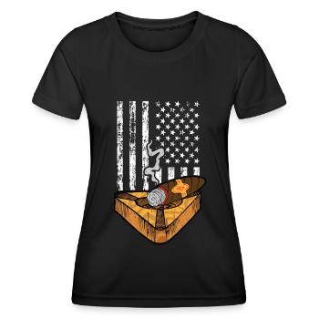 Fumeurs de cigarettes de cigares - T-shirt sport Femme - noir - Devant - AI Model Female 172 light (172cm)