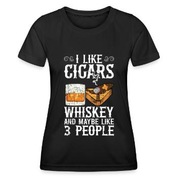 Cigar cigarette smokers - Women's Functional T-Shirt - black - Front - AI Model Female 172 light (172cm)