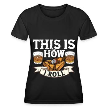 Fumeurs de cigarettes de cigares - T-shirt sport Femme - noir - Devant - AI Model Female 172 light (172cm)