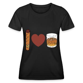 Fumeurs de cigarettes de cigares - T-shirt sport Femme - noir - Devant - AI Model Female 172 light (172cm)