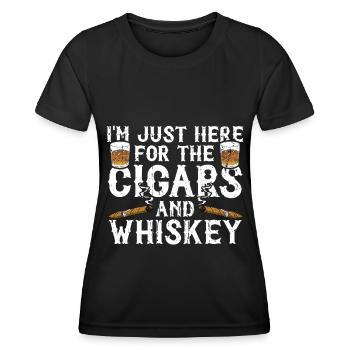 Cigar cigarette smokers - Women's Functional T-Shirt - black - Front - AI Model Female 172 light (172cm)