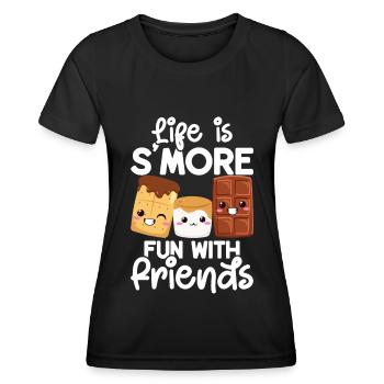 Marshmallow S'more - Women's Functional T-Shirt - black - Front - AI Model Female 172 light (172cm)