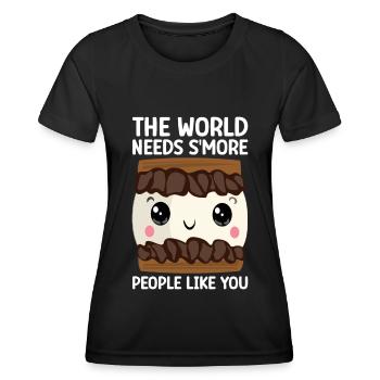 Marshmallow S'more - Women's Functional T-Shirt - black - Front - AI Model Female 172 light (172cm)