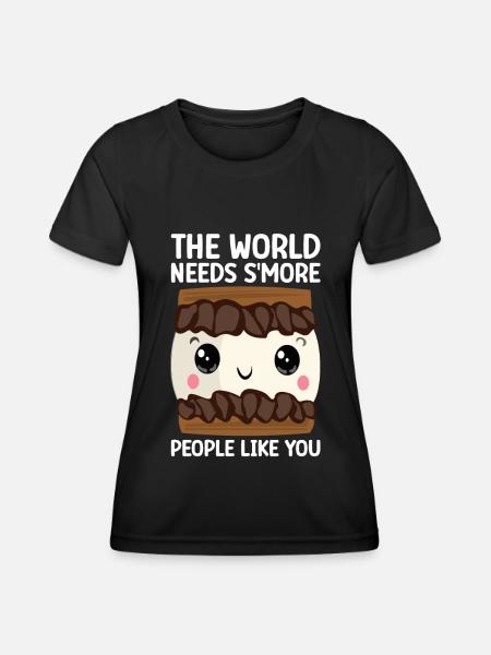 Marshmallow S'more - Frauen Funktions-T-Shirt - Schwarz