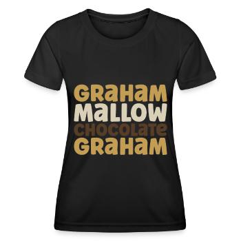 Marshmallow S'more - Women's Functional T-Shirt - black - Front - AI Model Female 172 light (172cm)