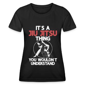 Jiu Jitsu - Women's Functional T-Shirt - black - Front - AI Model Female 172 light (172cm)