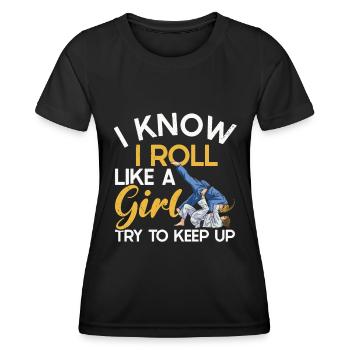 Jiu Jitsu - Women's Functional T-Shirt - black - Front - AI Model Female 172 light (172cm)