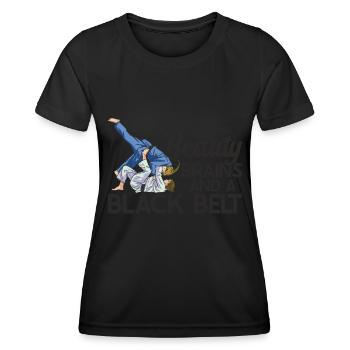 Jiu Jitsu - Women's Functional T-Shirt - black - Front - AI Model Female 172 light (172cm)