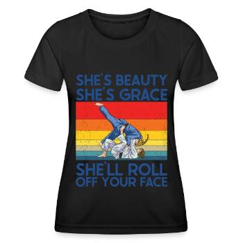 Jiu Jitsu - Women's Functional T-Shirt - black - Front - AI Model Female 172 light (172cm)