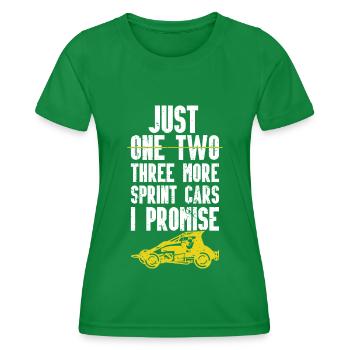 Sprint Car Racing Flag Vintage Racer Dirt Track - T-shirt sport Femme - vert - Devant - AI Model Female 172 dark (172cm)