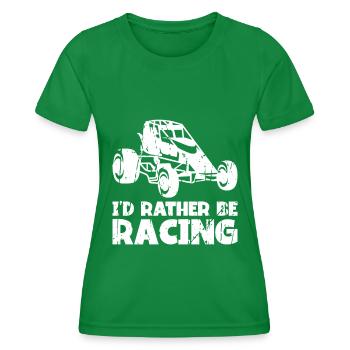 Sprint Car Racing Flag Vintage Racer Dirt Track - T-shirt sport Femme - vert - Devant - AI Model Female 172 dark (172cm)