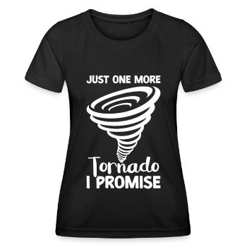 Tornado - Frauen Funktions-T-Shirt - Schwarz - Vorne - AI Model Female 172 light (172cm)