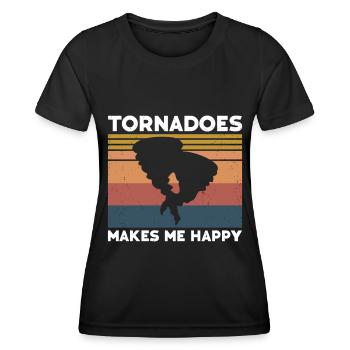 Tornado - Frauen Funktions-T-Shirt - Schwarz - Vorne - AI Model Female 172 light (172cm)