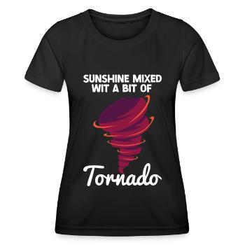 Tornado - Frauen Funktions-T-Shirt - Schwarz - Vorne - AI Model Female 172 light (172cm)