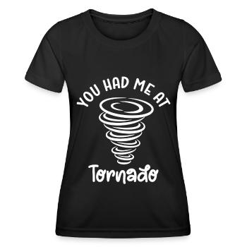 Tornado - Frauen Funktions-T-Shirt - Schwarz - Vorne - AI Model Female 172 light (172cm)
