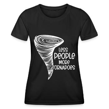 Tornado - Frauen Funktions-T-Shirt - Schwarz - Vorne - AI Model Female 172 light (172cm)