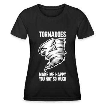 Tornado - Frauen Funktions-T-Shirt - Schwarz - Vorne - AI Model Female 172 light (172cm)