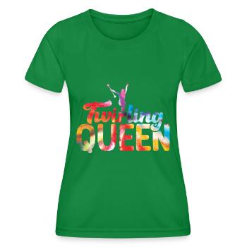 Tambourstab Wirbeln - Frauen Funktions-T-Shirt - Kelly Green - Vorne - AI Model Female 172 dark (172cm)