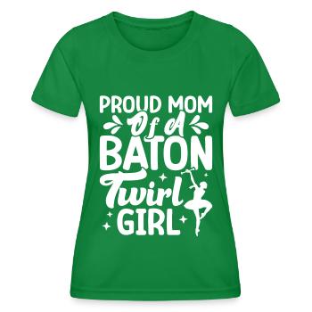 Tambourstab Wirbeln - Frauen Funktions-T-Shirt - Kelly Green - Vorne - AI Model Female 172 dark (172cm)