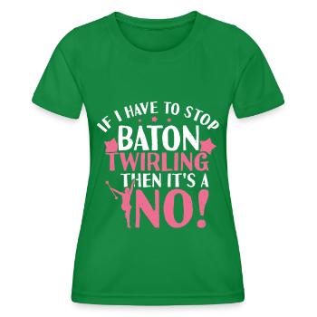 Tambourstab Wirbeln - Frauen Funktions-T-Shirt - Kelly Green - Vorne - AI Model Female 172 dark (172cm)